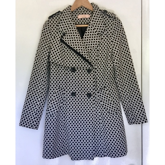 Double-Breasted trench coat | polka dots | lapel - Picture 2 of 8